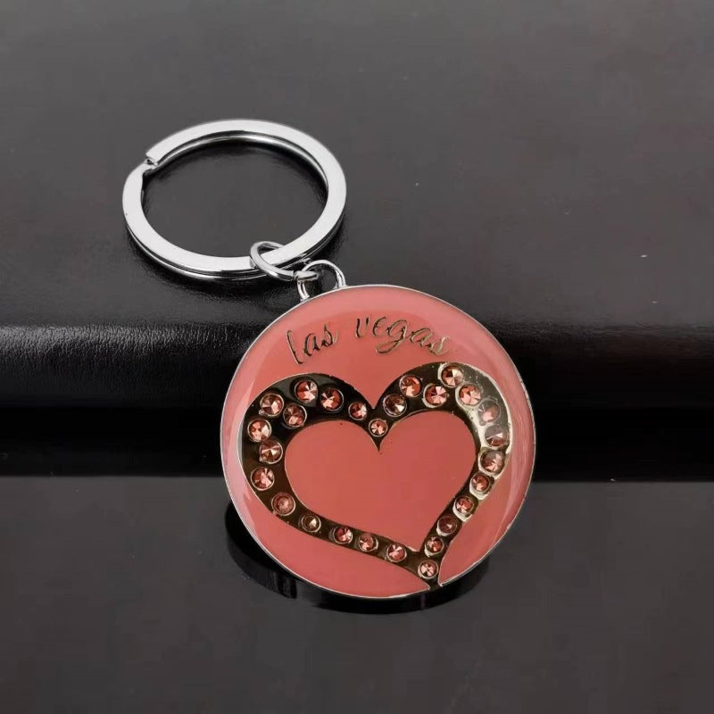 Al por mayor 10pcs de aleación de zinc Las Vegas Keychain